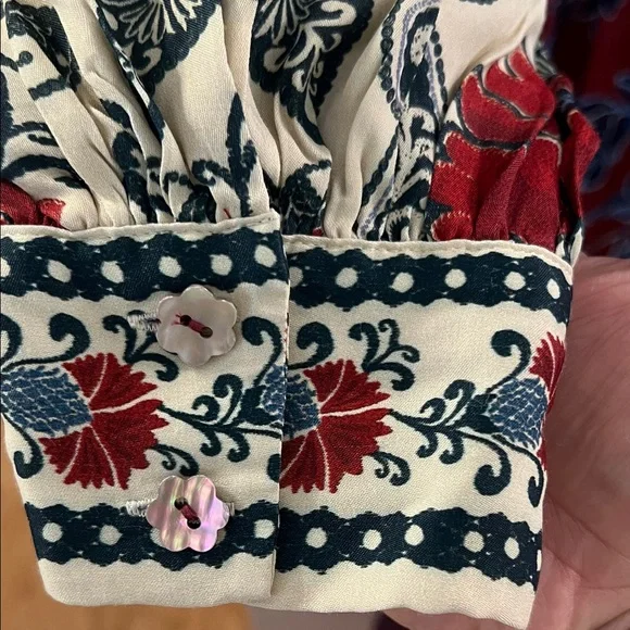 FARM Rio Navy and Maroon Floral Midi Dress - Picture 16 of 17